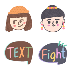 [LINE絵文字] Everyday Emojis: Girls Talkの画像