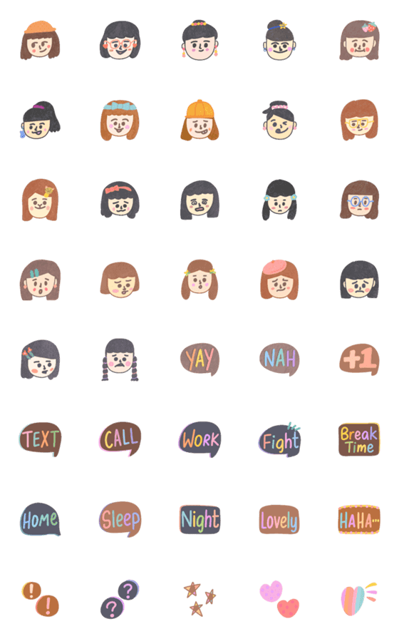 [LINE絵文字]Everyday Emojis: Girls Talkの画像一覧