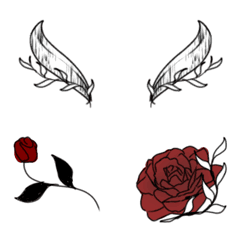 [LINE絵文字] dark rose.の画像