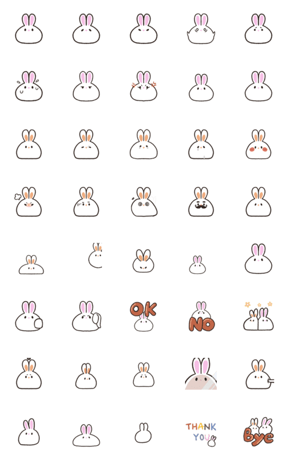 [LINE絵文字]Move！！Rabbits！の画像一覧