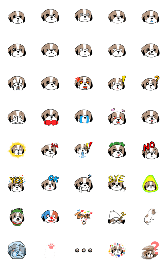 [LINE絵文字]Shih Tzu MAOMAOの画像一覧