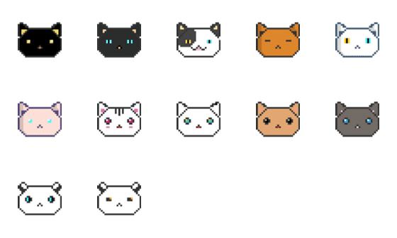 [LINE絵文字]Pixel Meowの画像一覧