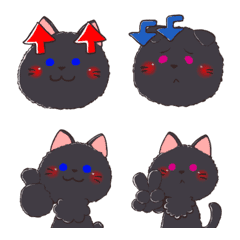 [LINE絵文字] 黒猫兄弟動く絵文字の画像