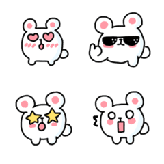 [LINE絵文字] kawaii white rabbitの画像