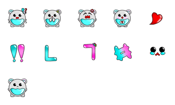 [LINE絵文字]Lunai Emojiの画像一覧