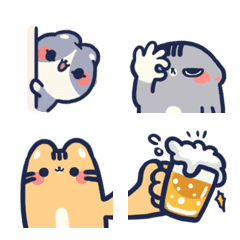 [LINE絵文字] 金銀猫❤絵文字第二彈の画像