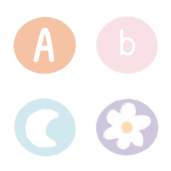 [LINE絵文字] Alphabet pastel abc emojiの画像