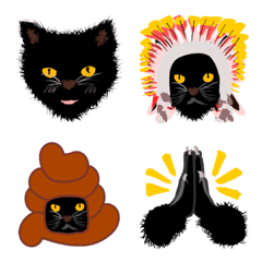 [LINE絵文字] Happy Hallow black cat worldの画像