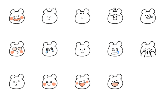 [LINE絵文字]shirokumakumaの画像一覧