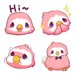 [LINE絵文字] Peach Parrot Daily Emojiの画像