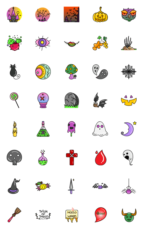 [LINE絵文字]Halloween things Emojiの画像一覧