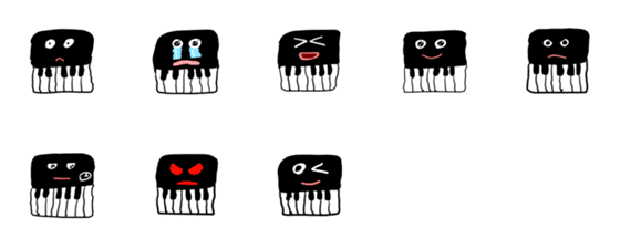 [LINE絵文字]piano new emoji！の画像一覧