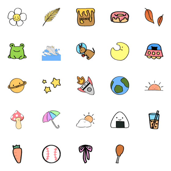 [LINE絵文字]My Random Stuffsの画像一覧