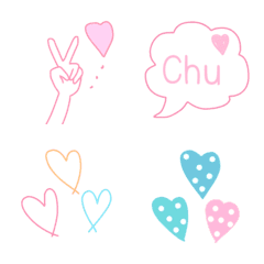 [LINE絵文字] ♡ハートの詰め合わせ♡♡の画像