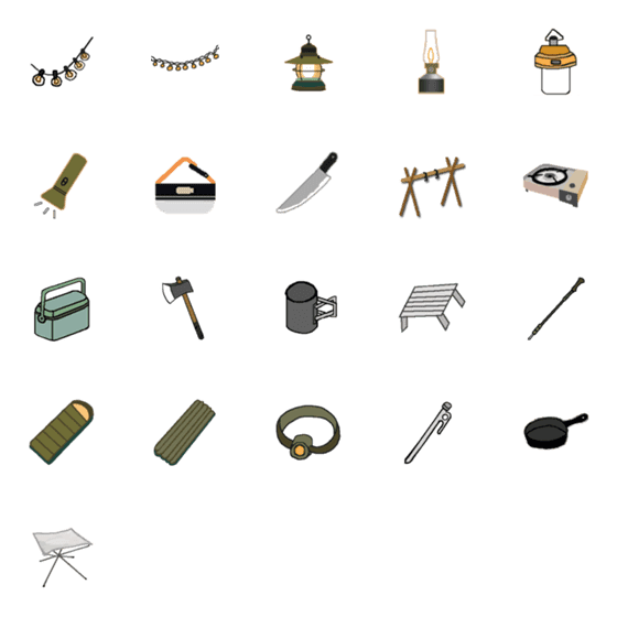 [LINE絵文字]Camping Equipment 2の画像一覧