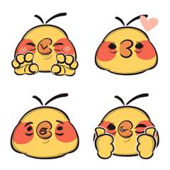 [LINE絵文字] Stupid chick cousin Dynamic emoticons 01の画像