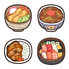 [LINE絵文字] かびえもじ＜店屋物ごはん編＞の画像