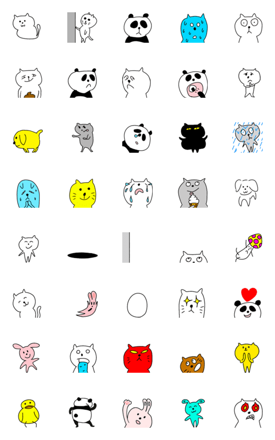 [LINE絵文字]ネコとかの動くエモジの画像一覧