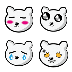 [LINE絵文字] WHITE Kuma Kumaの画像