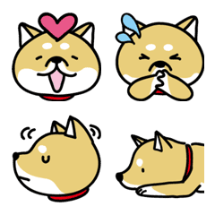 [LINE絵文字] かわいい柴犬の絵文字（赤柴バージョン）の画像