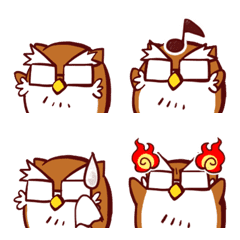 [LINE絵文字] いそがしフクロウの画像