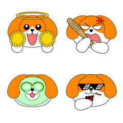 [LINE絵文字] Momo si Doggo - emoji 1の画像