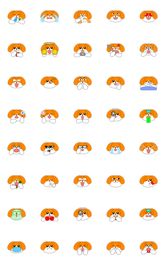 [LINE絵文字]Momo si Doggo - emoji 1の画像一覧