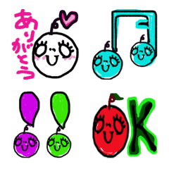 [LINE絵文字] Qoo colorful emojiの画像