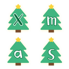 [LINE絵文字] English alphabet tags 17 [Christmas]の画像