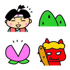 [LINE絵文字] ももたろうの画像