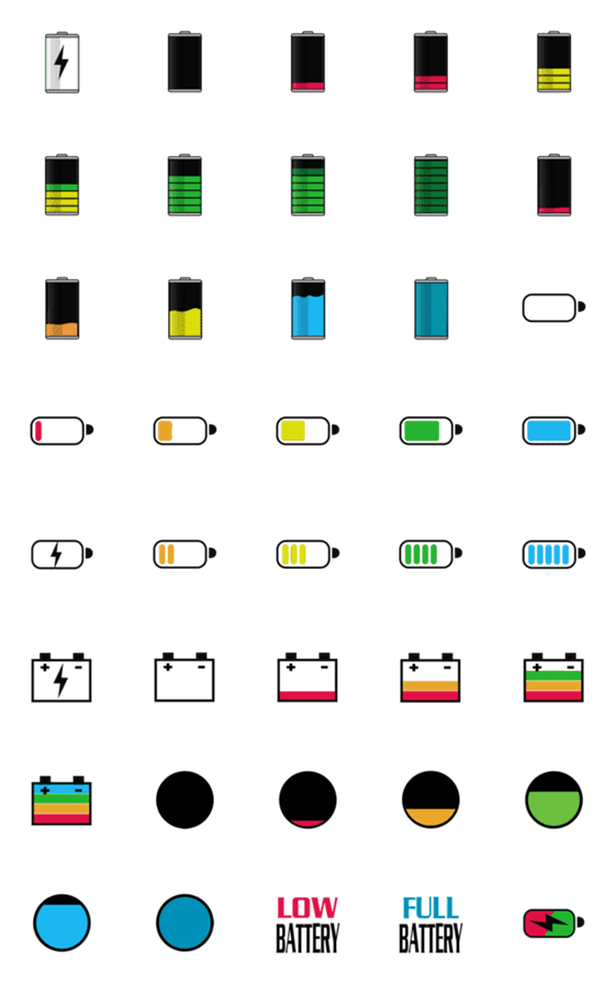 [LINE絵文字]Battery chargeの画像一覧