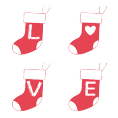 [LINE絵文字] English alphabet tags 18 [Christmas]の画像