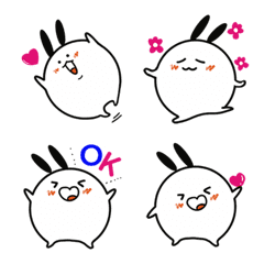 [LINE絵文字] Round Rabbitの画像