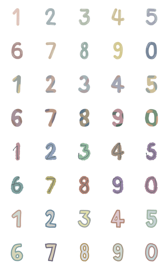 [LINE絵文字]Numbers emoji numbers_2の画像一覧