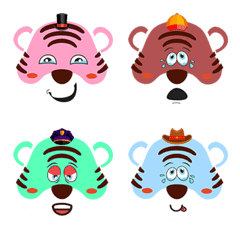 [LINE絵文字] Tiger Tiger Emoji Stickersの画像