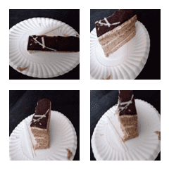 [LINE絵文字] Chocolate Black Tea Cakeの画像