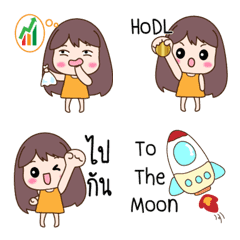 [LINE絵文字] Crypto Girl Emojiの画像