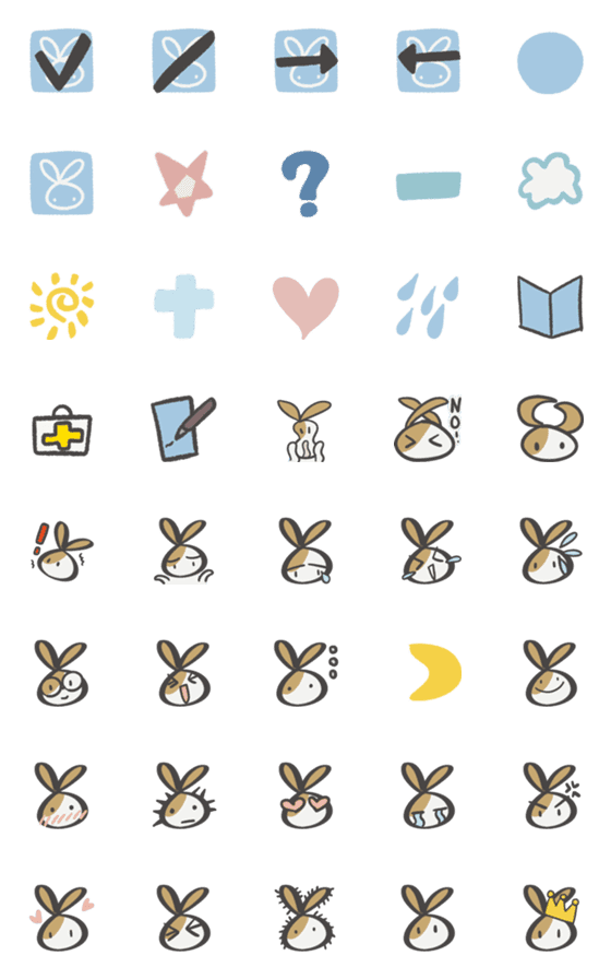 [LINE絵文字]Bullet journal with a rabbitの画像一覧