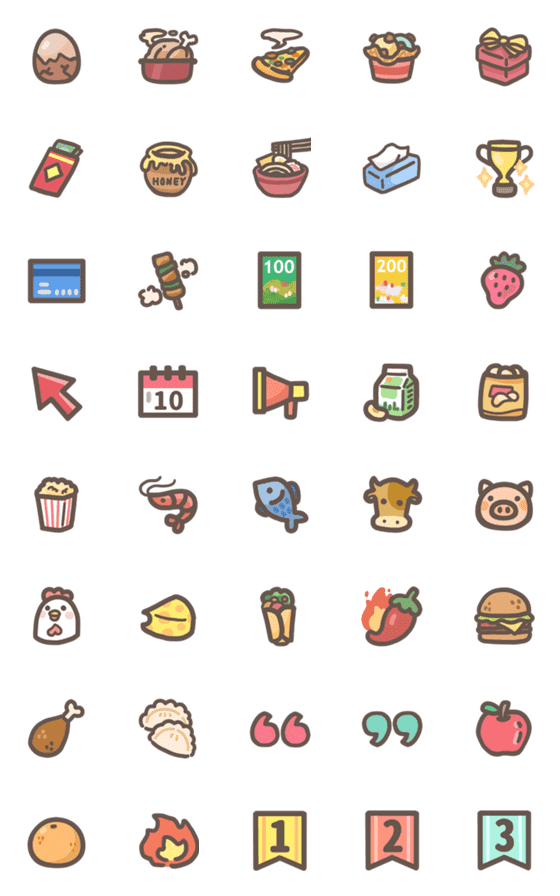 [LINE絵文字]Editor's emoji-food2の画像一覧