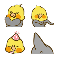 [LINE絵文字] Okame bird jiu jiu jiuの画像