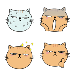 [LINE絵文字] Red tabby cat Emoji Vol.1の画像