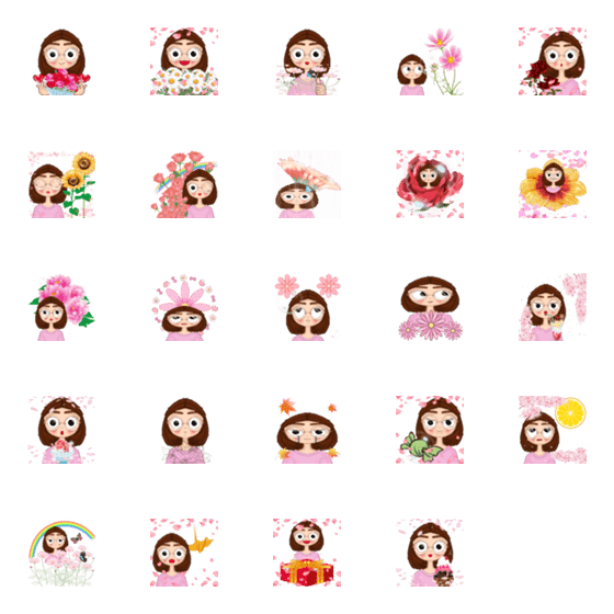 [LINE絵文字]Flower Language  Emojiの画像一覧