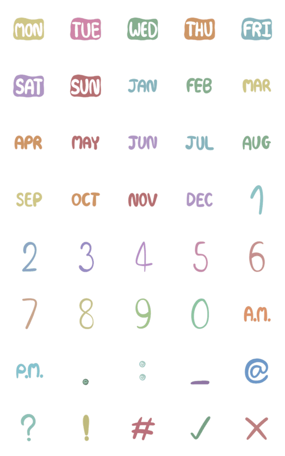 [LINE絵文字]date_calendar(2)の画像一覧