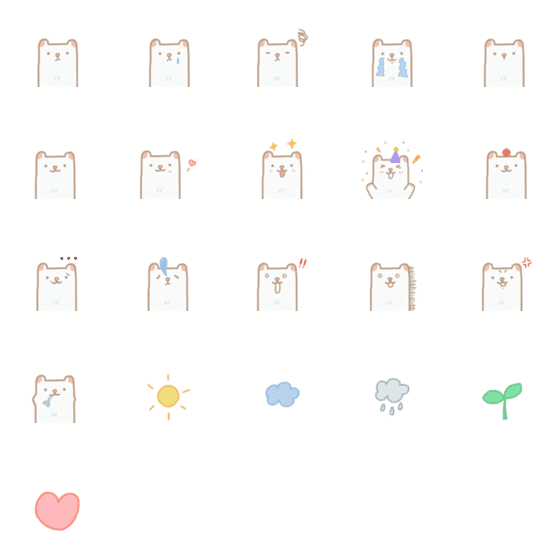 [LINE絵文字]Snowi emoji 1の画像一覧