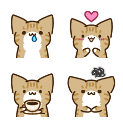 [LINE絵文字] Latte the kitten - emojiの画像