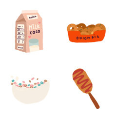 [LINE絵文字] Emoji: What did you eat today？の画像