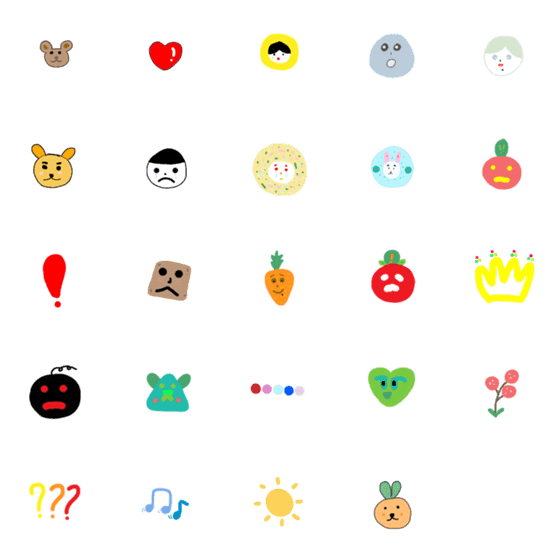 [LINE絵文字]Emoji.cute animalsの画像一覧