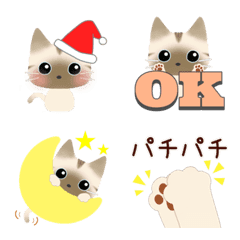 [LINE絵文字] シャムミックスのふわかわシリーズの画像