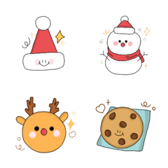 [LINE絵文字] cutie for xmas -)の画像