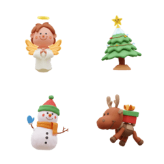 [LINE絵文字] Christmas Day 3D Animated Emojiの画像